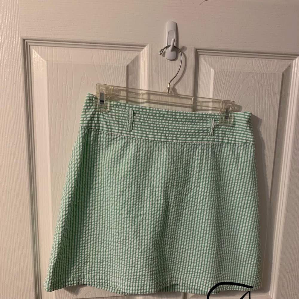 White and green stripe skirt!